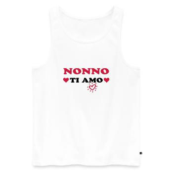 Nonno ti amo - Men's Premium Organic Tank Top - white - Front - AI Model Male 178 light (178cm)