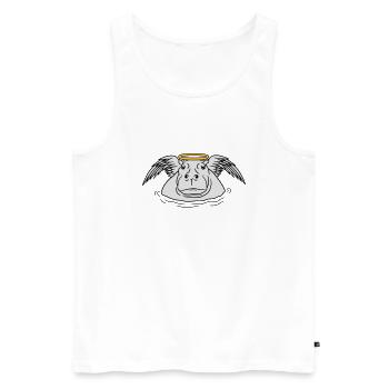 engel lieb gut fluegel heiligenschein ri - Männer Premium Bio Tank Top - Weiß - Vorne - Michal (187cm)