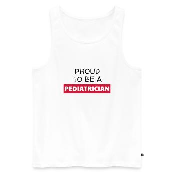 Pediatrician Kinderarzt Pédiatre Doctor Arzt - Men's Premium Organic Tank Top - white - Front - AI Model Male 178 light (178cm)