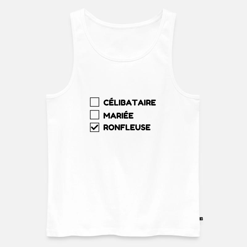 Schnarchen / Schnarcher / Schlaf / Schnarcherin - Männer Premium Bio Tank Top - Weiß