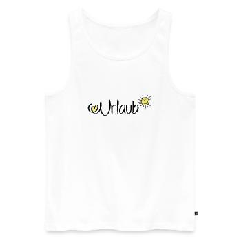 Urlaub - Männer Premium Bio Tank Top - Weiß - Vorne - AI Model Male 178 light (178cm)