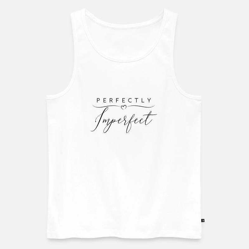 Perfekt unvollkommen - Männer Premium Bio Tank Top - Weiß