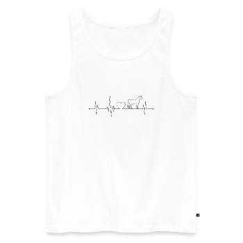 Horse Heartbeat - Men's Premium Organic Tank Top - white - Front - Michal (187cm)