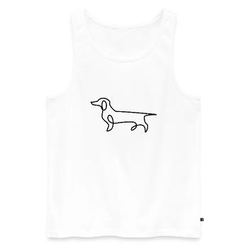 Dachshund Sketch Illustration Dachshund Dog - Men's Premium Organic Tank Top - white - Front - Michal (187cm)