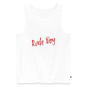 Frecher unartiger Junge lustige Geschenkidee - Männer Premium Bio Tank Top - Weiß - Vorne - Michal (187cm)