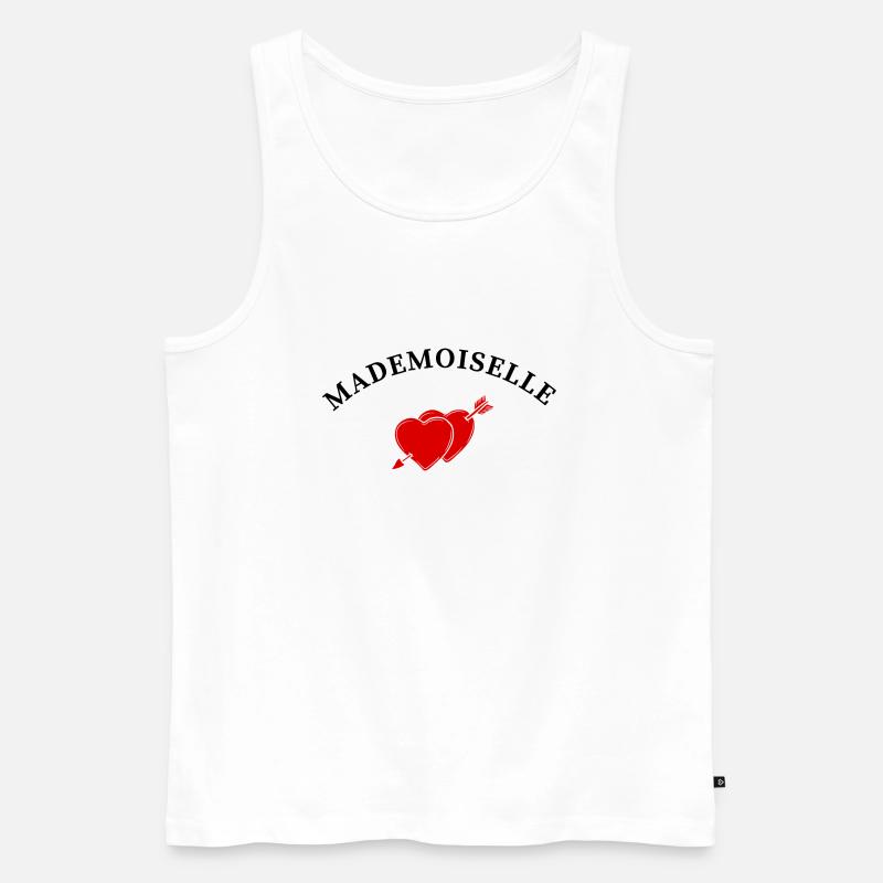 Fräulein Herzpfeil - Männer Premium Bio Tank Top - Weiß
