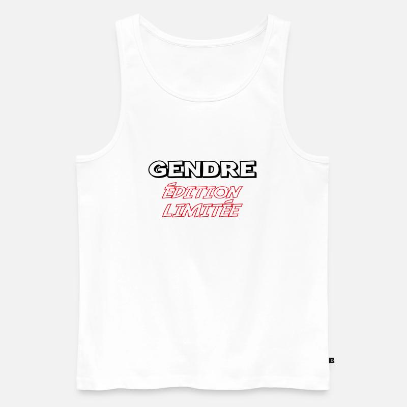 Limitierte Auflage GENDRE - Männer Premium Bio Tank Top - Weiß