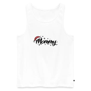 Weihnachtsmütze Mommy Mama - Männer Premium Bio Tank Top - Weiß - Vorne - Michal (187cm)