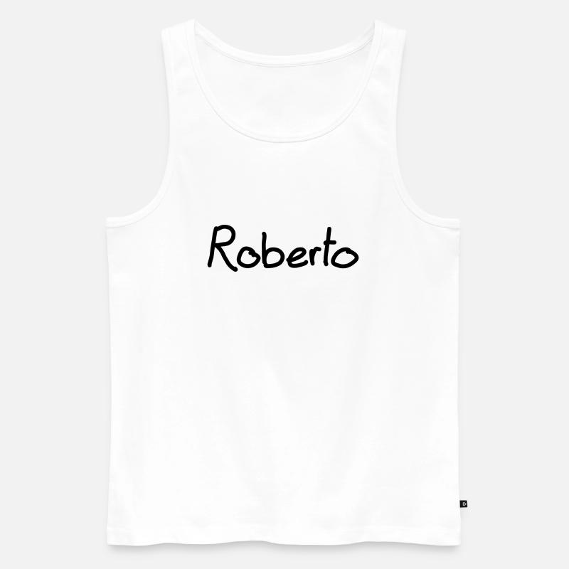 Roberto - Männer Premium Bio Tank Top - Weiß