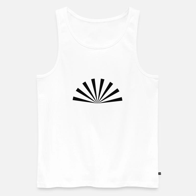 Half Sunburst - Männer Premium Bio Tank Top - Weiß