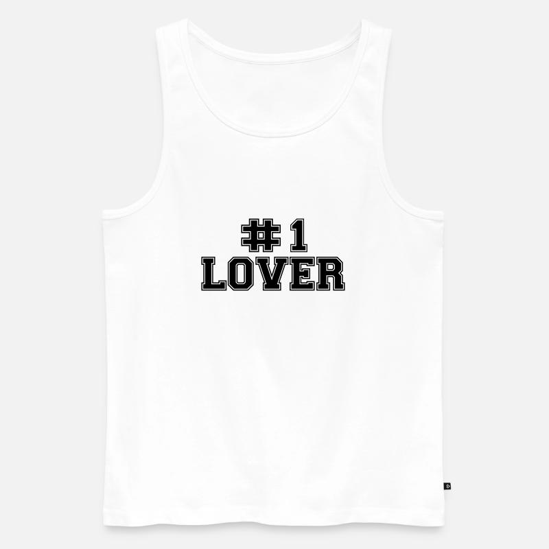 Best Lover - Männer Premium Bio Tank Top - Weiß