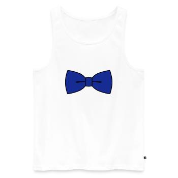 Fliege - Männer Premium Bio Tank Top - Weiß - Vorne - AI Model Male 178 light (178cm)