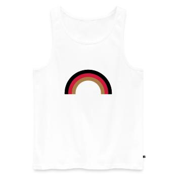 regenbogen_deutsch - Männer Premium Bio Tank Top - Weiß - Vorne - Michal (187cm)