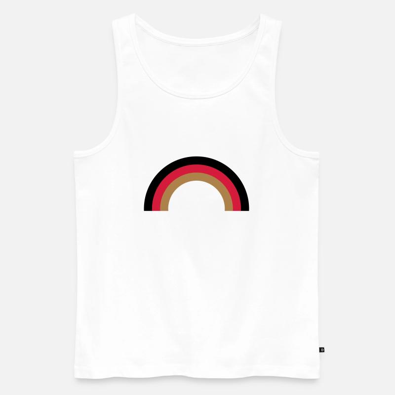 regenbogen_deutsch - Männer Premium Bio Tank Top - Weiß