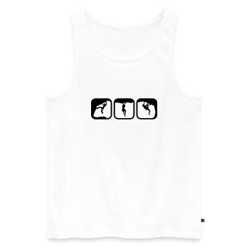 climbing-set - Männer Premium Bio Tank Top - Weiß - Vorne - Michal (187cm)