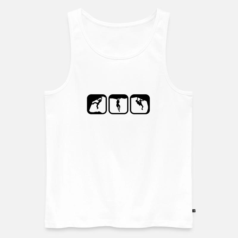 climbing-set - Männer Premium Bio Tank Top - Weiß