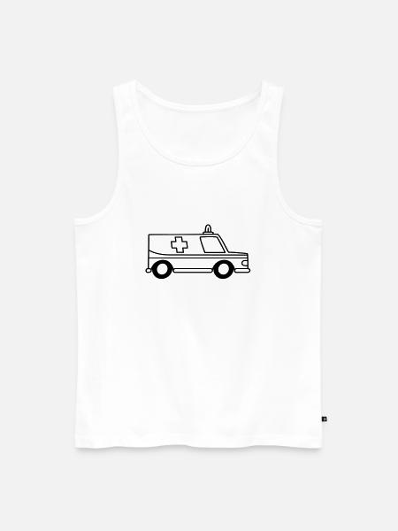 ambulance - Men's Premium Organic Tank Top - white