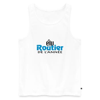 Routier de l'annee (2c,1c) - Débardeur bio Premium Homme - blanc - Devant - AI Model Male 178 light (178cm)