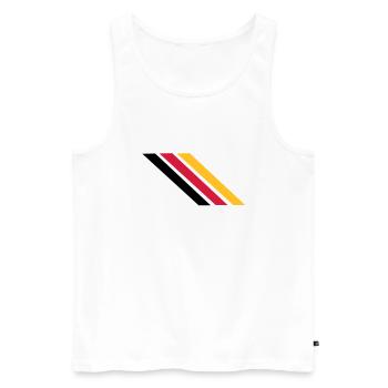Deutschland Fahne - Männer Premium Bio Tank Top - Weiß - Vorne - Michal (187cm)