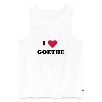I love Goethe - Männer Premium Bio Tank Top - Weiß - Vorne - Michal (187cm)