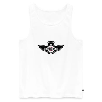 poker_king_wings_f2 - Débardeur bio Premium Homme - blanc - Devant - Michal (187cm)