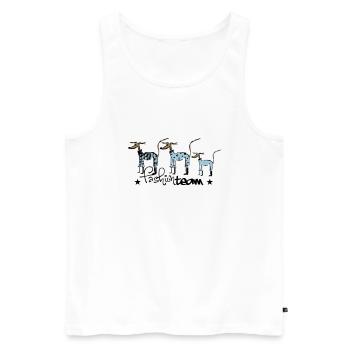 fashion team - Men's Premium Organic Tank Top - white - Front - AI Model Male 178 light (178cm)
