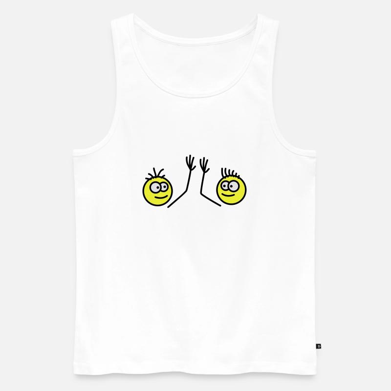 Bros - Männer Premium Bio Tank Top - Weiß