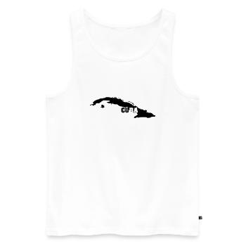 Cuba (ID: 002004) - Débardeur bio Premium Homme - blanc - Devant - AI Model Male 178 light (178cm)