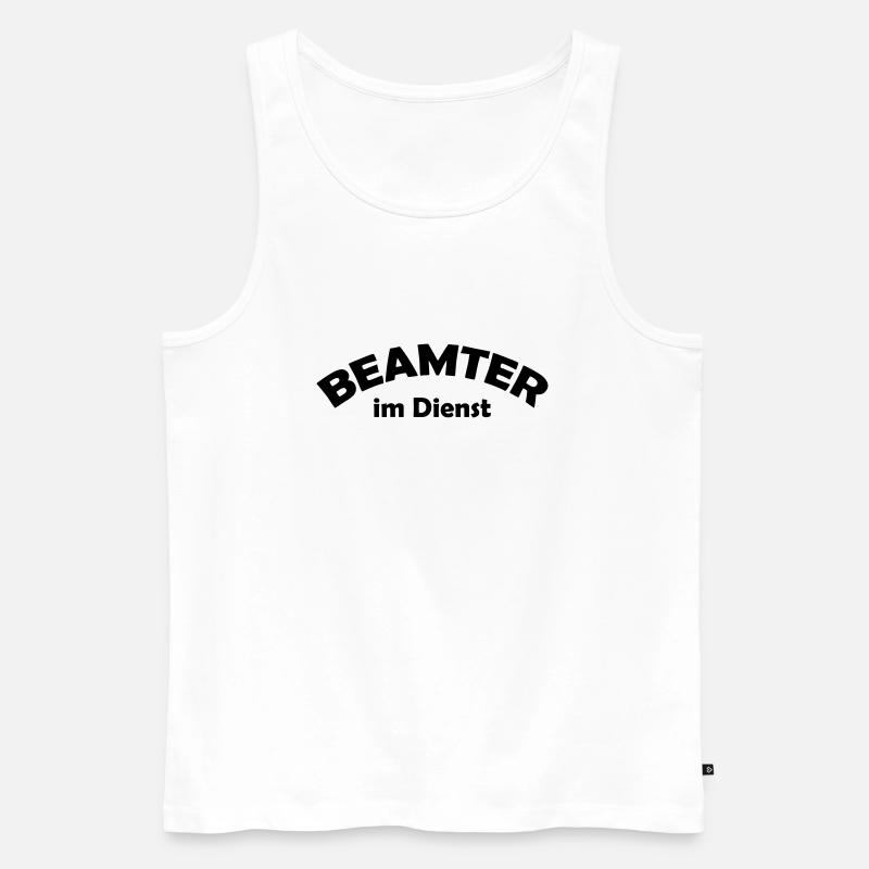 beamter im dienst - Männer Premium Bio Tank Top - Weiß