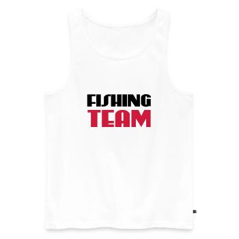 Fishing Team - Männer Premium Bio Tank Top - Weiß - Vorne - Michal (187cm)