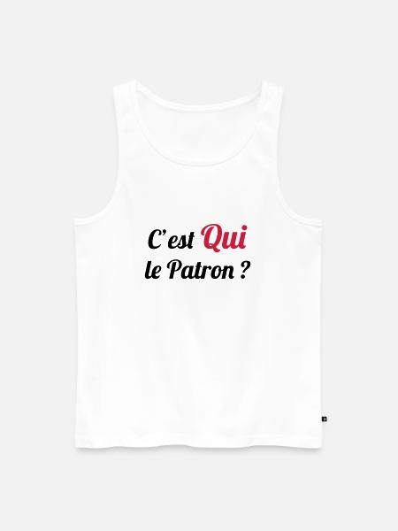 c'est QUI le Patron ? - Men's Premium Organic Tank Top - white