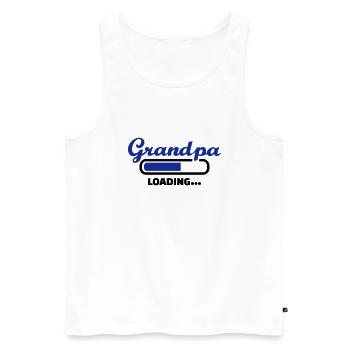 Grandpa - Débardeur bio Premium Homme - blanc - Devant - Michal (187cm)