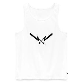 clipart 2 blitze muster elektrisch strom energie s - Männer Premium Bio Tank Top - Weiß - Vorne - AI Model Male 178 light (178cm)