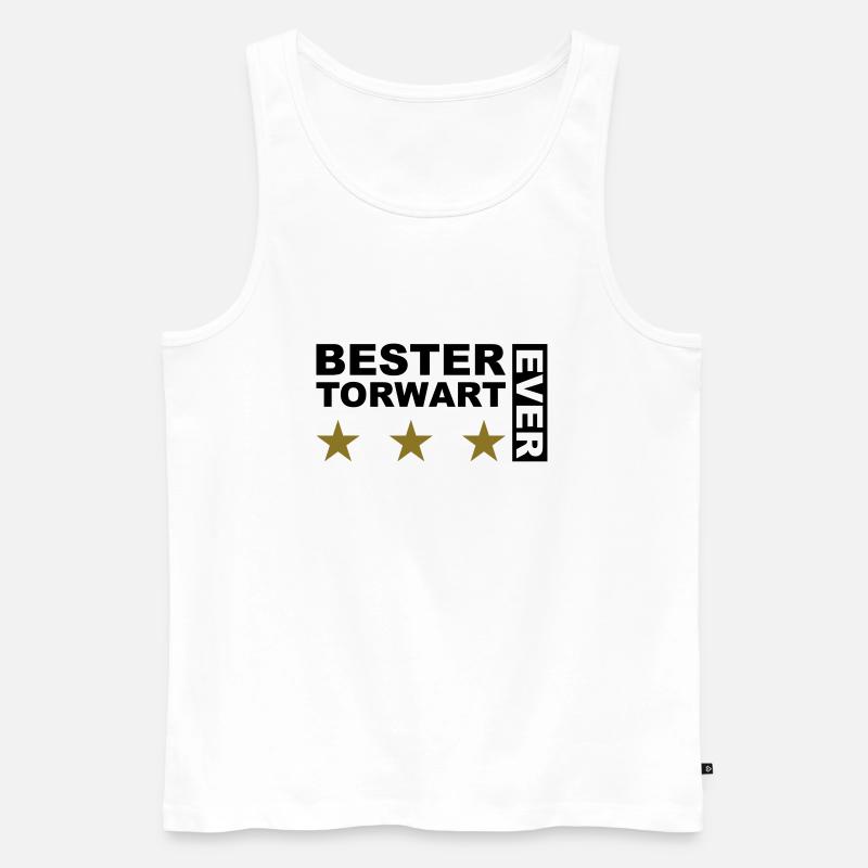 Bester Torwart - V2 - Männer Premium Bio Tank Top - Weiß