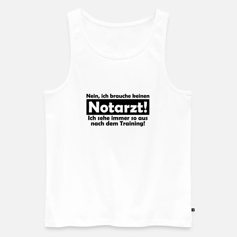 Training - Männer Premium Bio Tank Top - Weiß