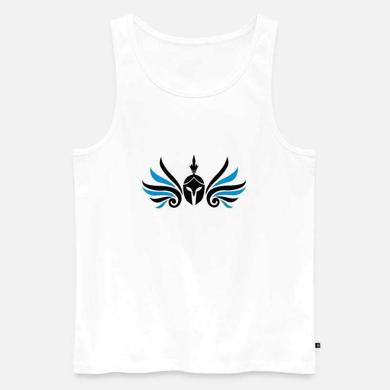 sparta_warrior_002 - Männer Premium Bio Tank Top - Weiß