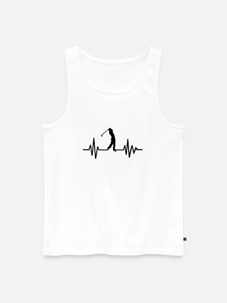 Golf - Männer Premium Bio Tank Top - Weiß
