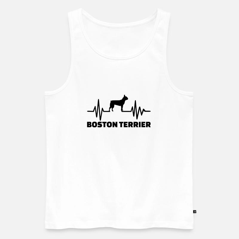 Boston Terrier - Männer Premium Bio Tank Top - Weiß