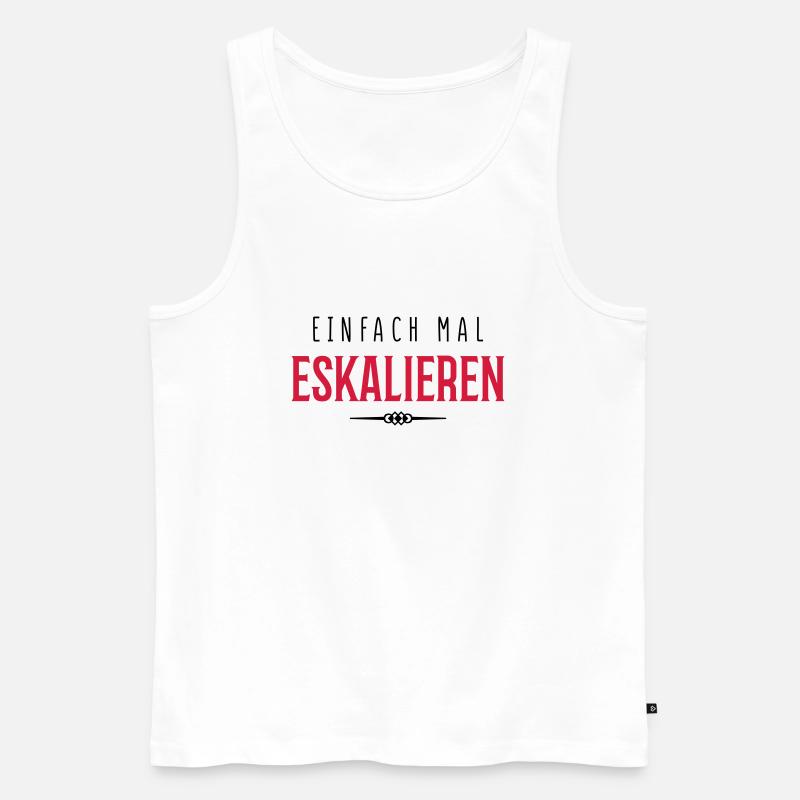 eskalieren einfach mal - Männer Premium Bio Tank Top - Weiß