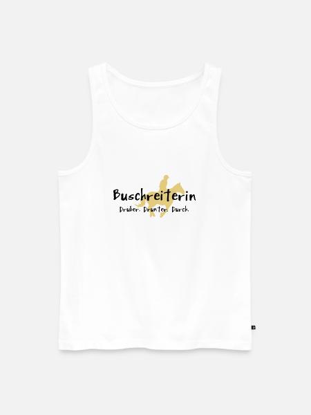 Buschreiterin - Männer Premium Bio Tank Top - Weiß