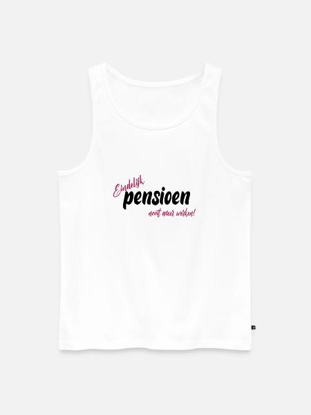 Pensioen - Mannen Premium Bio Tanktop - wit