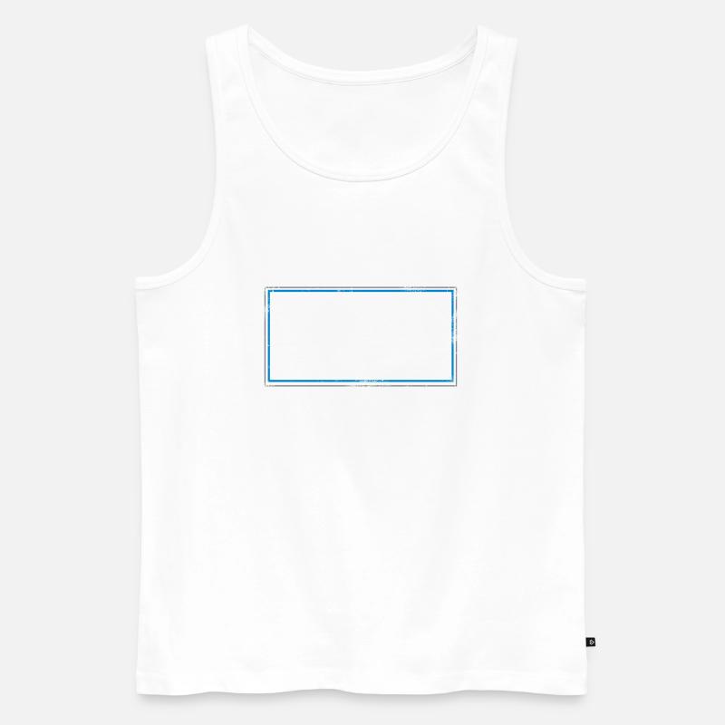 Rahmen Design - Männer Premium Bio Tank Top - Weiß