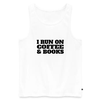Buch Leser Lesen Kaffee Buchliebhaber Bücher - Männer Premium Bio Tank Top - Weiß - Vorne - AI Model Male 178 light (178cm)