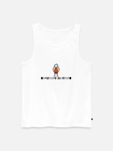 goose on the loose - Men's Premium Organic Tank Top - white