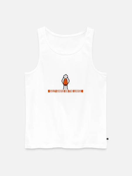 goose on the loose - Men's Premium Organic Tank Top - white