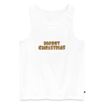 Joyeux Noël Noël Noël vacances hiver père Noël joyeux - Débardeur bio Premium Homme - blanc - Devant - Michal (187cm)