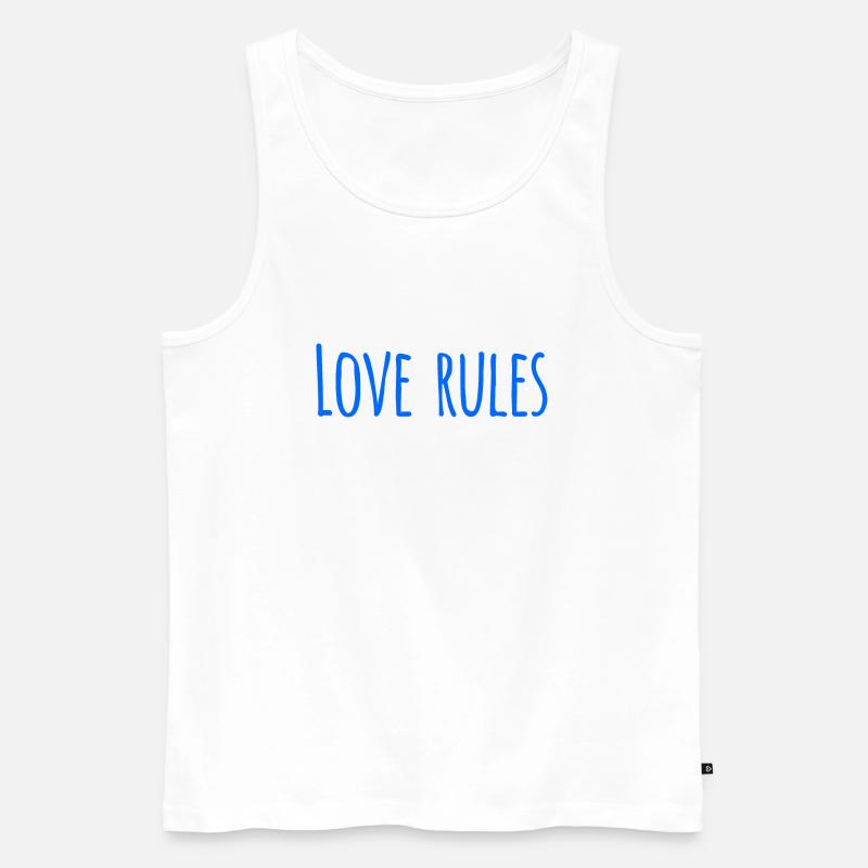 love rules - Männer Premium Bio Tank Top - Weiß