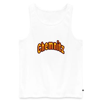 Chemnitz - Débardeur bio Premium Homme - blanc - Devant - AI Model Male 178 light (178cm)