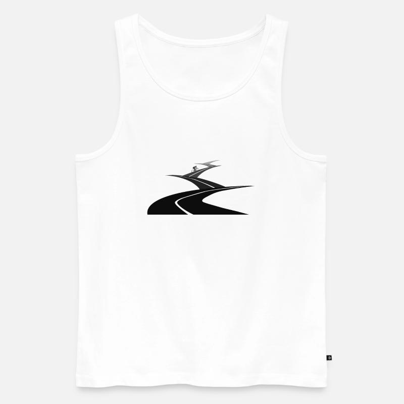 Fahrradfahren - Männer Premium Bio Tank Top - Weiß