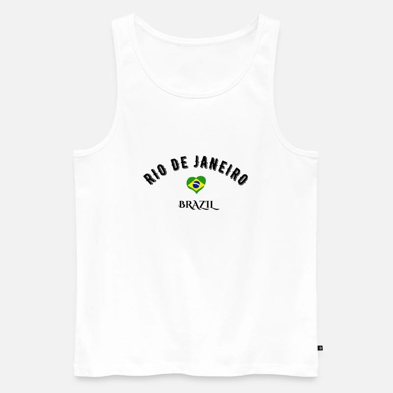 Rio de Janeiro Brasilien - Männer Premium Bio Tank Top - Weiß